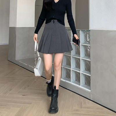 Plisirana suknja Ženska kratka suknja visokog struka za mršavljenje Torba Suknja na kukove Suknja novog dizajna A kroja