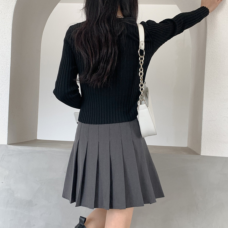 Plisirana suknja Ženska kratka suknja visokog struka za mršavljenje Torba Suknja na kukove Suknja novog dizajna A kroja