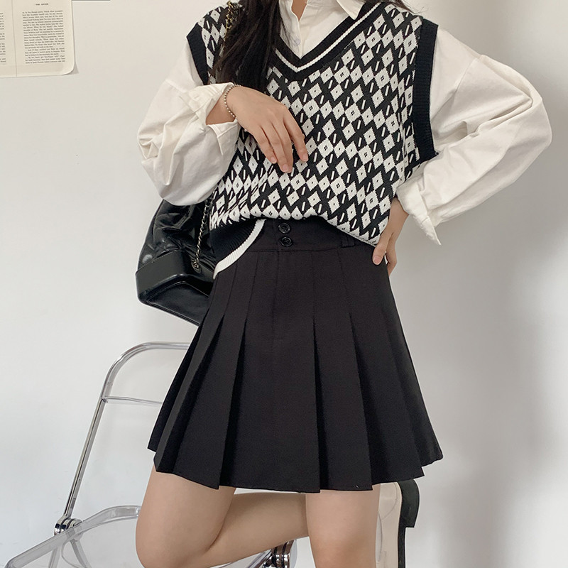 Plisirana suknja Ženska kratka suknja visokog struka za mršavljenje Torba Suknja na kukove Suknja novog dizajna A kroja