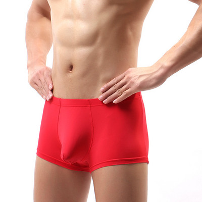 Chiloți pentru bărbați Chiloți Cueca Boxeri Lenjerie de corp Mătase de gheață elastic pentru bărbat Respirabil Homme Sexy Boxer cu talie mijlocie