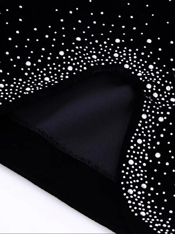 2023 m. Zevity Moterų mada Blizgantis blizgučiais netaisyklingas aksominis mini sijonas Faldas Mujer moteriškas prašmatnus šoninis užtrauktukas Vestidos C11