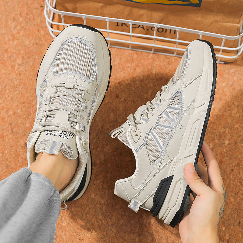 Vyriški batai, spyruokliniai, tinkliniai, suvarstomi laisvalaikio mados lauko neslystantys, patogūs, minkšta apačia, kvėpuojantys, tinkami „Trend“ sportbačiai vyrams