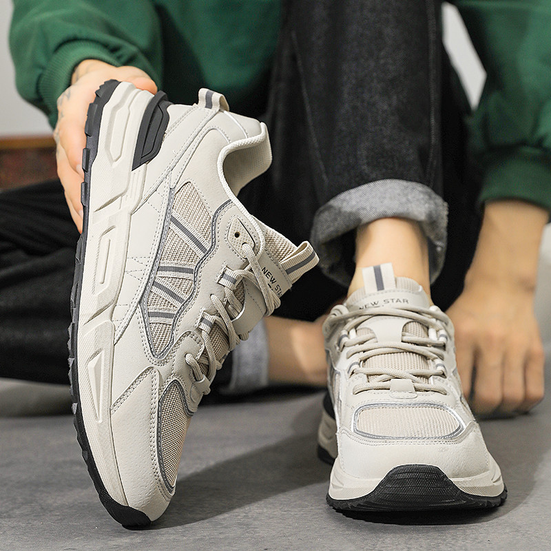 Vyriški batai, spyruokliniai, tinkliniai, suvarstomi laisvalaikio mados lauko neslystantys, patogūs, minkšta apačia, kvėpuojantys, tinkami „Trend“ sportbačiai vyrams