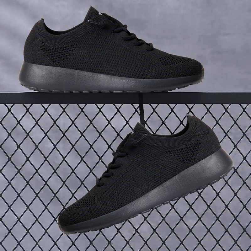 2023 Noua modă de primăvară, cu fund plat, plasă, ocazional, în aer liber, anti-alunecare, confortabil, talpă moale, respirabil, solid, versatil, pantofi de sport pentru bărbați