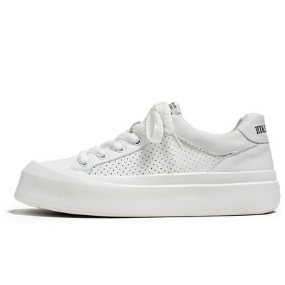 Cipele za muškarce Proljeće 2023. Novo s debelim potplatom, s okruglim prstima i vezanjem, ležerne modne neklizajuće prozračne jednobojne čvrste muške tenisice