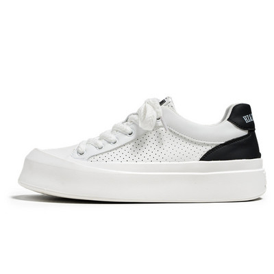 Cipele za muškarce Proljeće 2023. Novo s debelim potplatom, s okruglim prstima i vezanjem, ležerne modne neklizajuće prozračne jednobojne čvrste muške tenisice