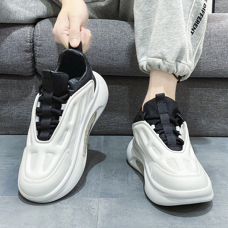 Pantofi pentru bărbați Primăvara șireți Confortabil Casual Anti-alunecare Deodorant Respirabil Moda Solid Versatil Tendință Pantofi vulcanizați pentru bărbați