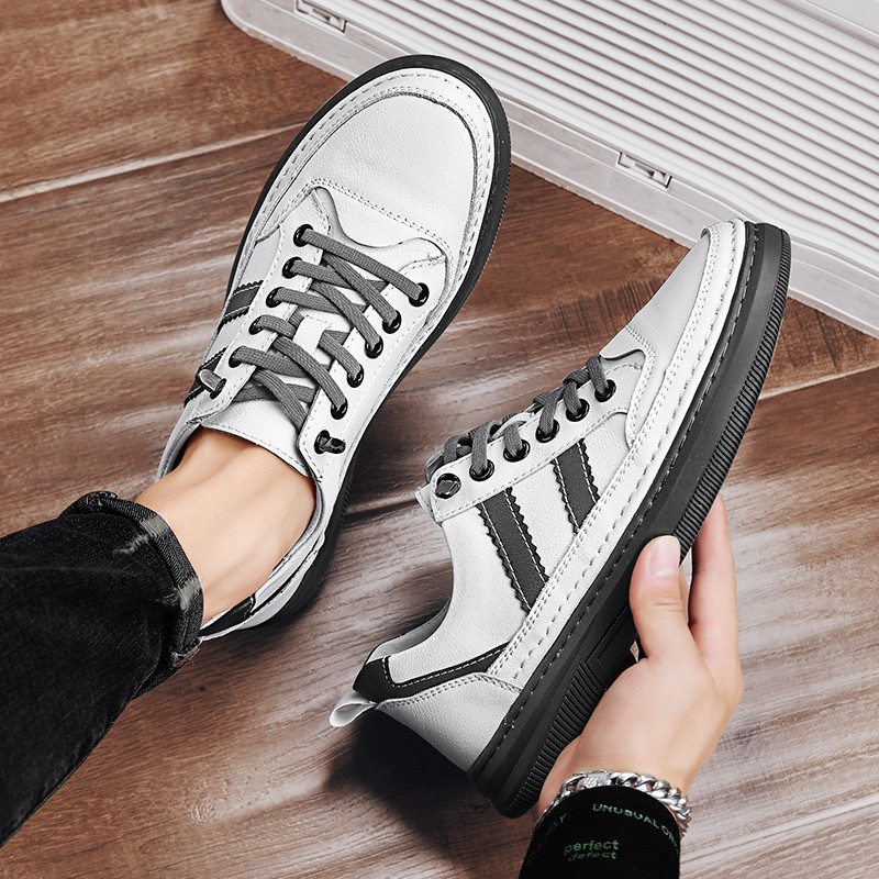 2023 m. Nauji pavasariniai, plokščiai suvarstomi, solidūs laisvalaikio vyriški sportbačiai, neslystantys lauke, patogūs, kvėpuojantys universalūs vyriški batai