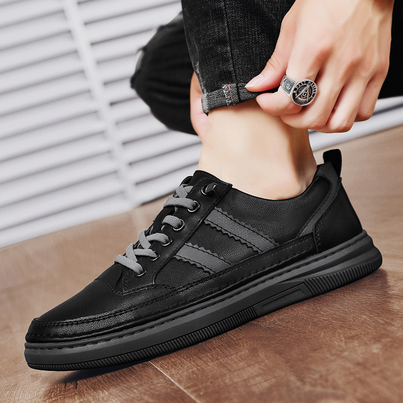 2023 m. Nauji pavasariniai, plokščiai suvarstomi, solidūs laisvalaikio vyriški sportbačiai, neslystantys lauke, patogūs, kvėpuojantys universalūs vyriški batai