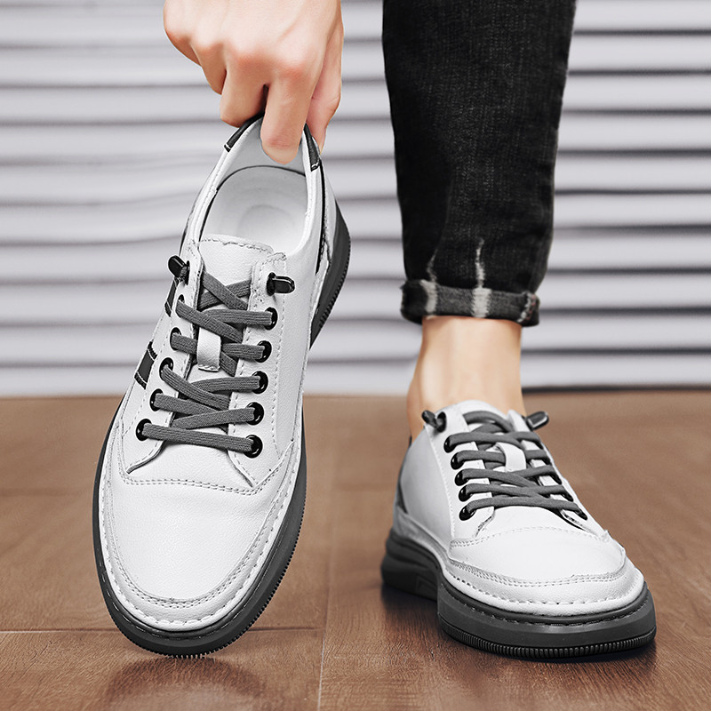 2023 m. Nauji pavasariniai, plokščiai suvarstomi, solidūs laisvalaikio vyriški sportbačiai, neslystantys lauke, patogūs, kvėpuojantys universalūs vyriški batai