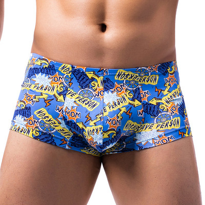Chiloți de modă Chiloți pentru bărbați Lenjerie de corp pentru bărbați Pantaloni scurți imprimați Boxer cu imprimeu Trunchi pentru bărbați