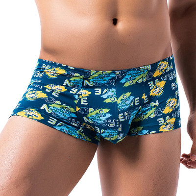 Chiloți de modă Chiloți pentru bărbați Lenjerie de corp pentru bărbați Pantaloni scurți imprimați Boxer cu imprimeu Trunchi pentru bărbați