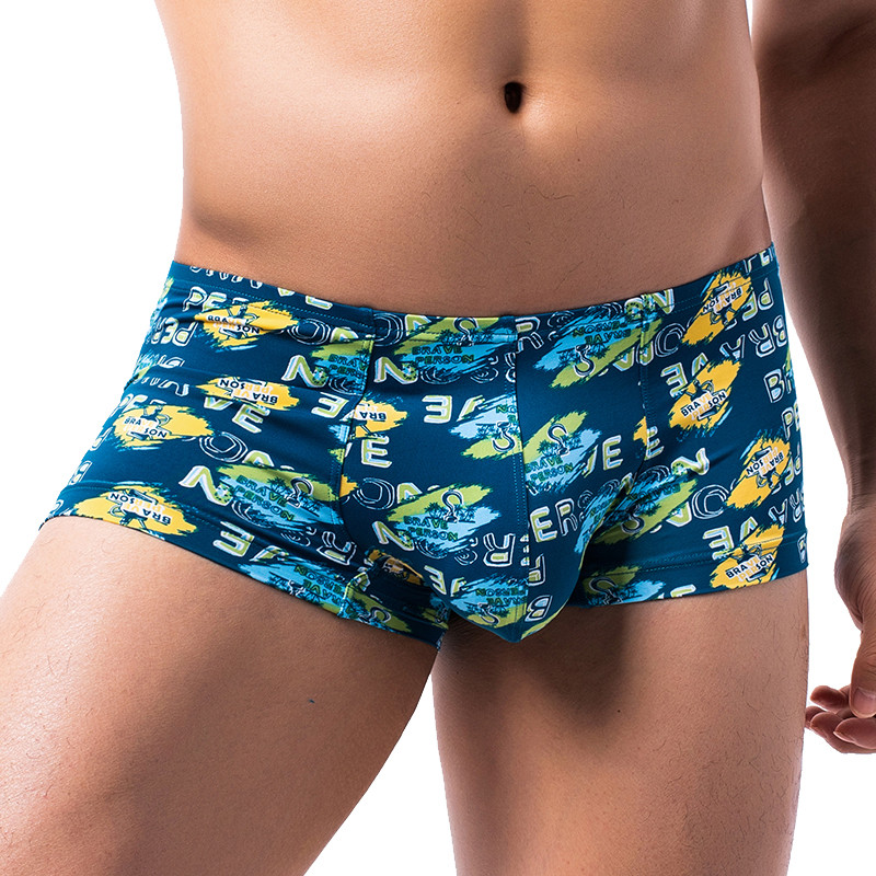 Chiloți de modă Chiloți pentru bărbați Lenjerie de corp pentru bărbați Pantaloni scurți imprimați Boxer cu imprimeu Trunchi pentru bărbați