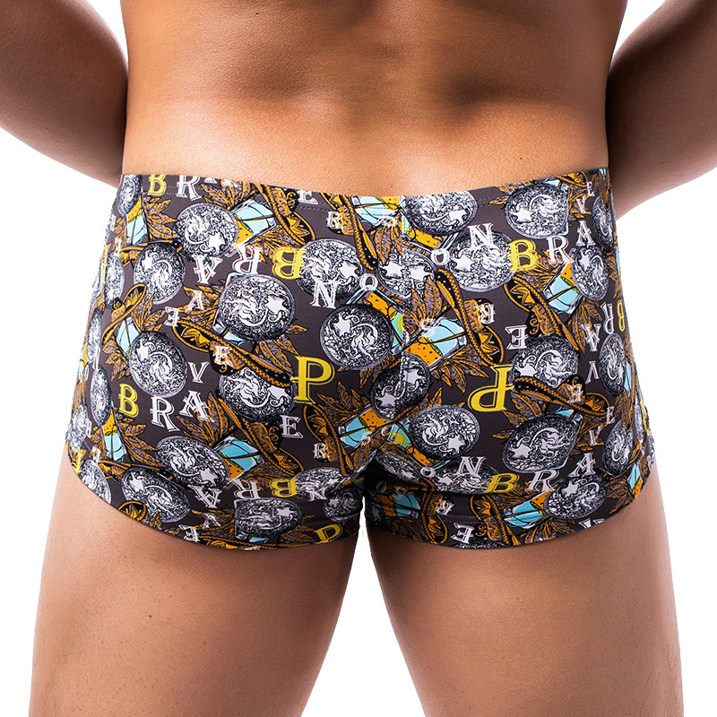 Chiloți de modă Chiloți pentru bărbați Lenjerie de corp pentru bărbați Pantaloni scurți imprimați Boxer cu imprimeu Trunchi pentru bărbați