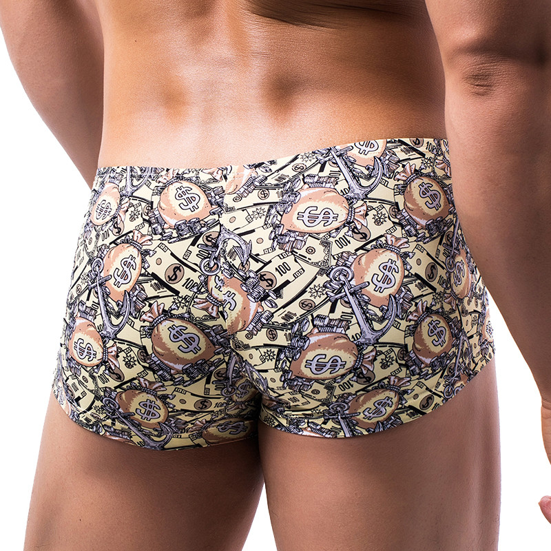 Chiloți de modă Chiloți pentru bărbați Lenjerie de corp pentru bărbați Pantaloni scurți imprimați Boxer cu imprimeu Trunchi pentru bărbați