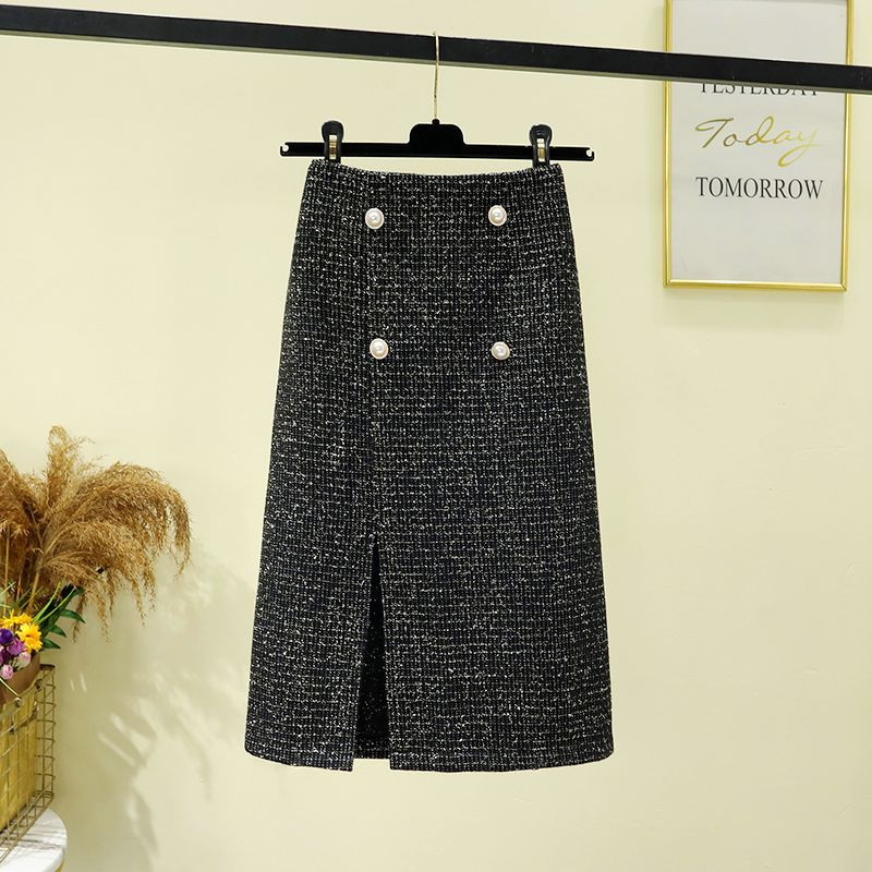 Netaisyklingi sijonai Moteriški Elegantiški šoniniai skelbimai Švelnus laisvalaikis rudeninis švelnus aukštu juosmeniu Paprastas Faldas laisvalaikio plonas estetiškas biuro moteris