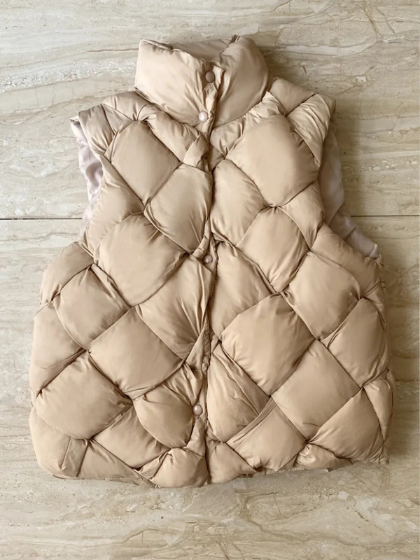 Vestă jachetă pentru femei, iarna 2023, nouă modă, caldă, neagră, împletită, pufoase, jachete solide, fără mâneci, ocazional, vintage, parc