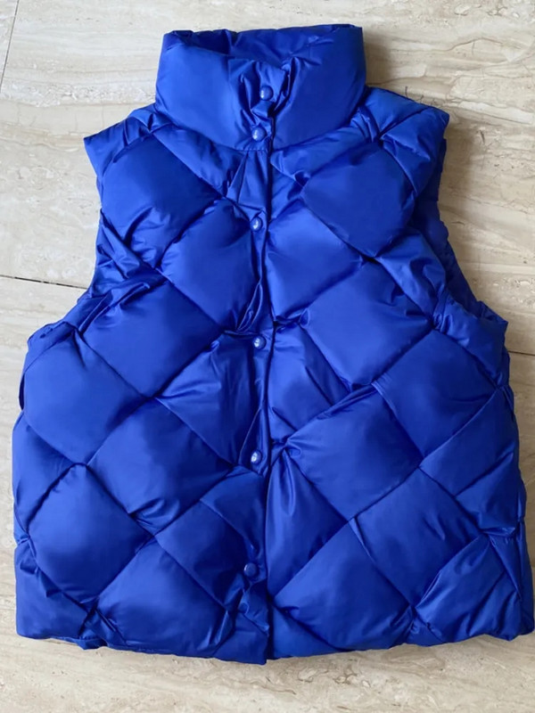 Vestă jachetă pentru femei, iarna 2023, nouă modă, caldă, neagră, împletită, pufoase, jachete solide, fără mâneci, ocazional, vintage, parc