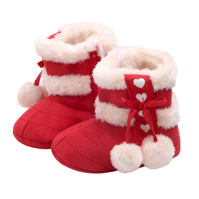 EWODOS kūdikių vaikščiojimo bateliai žiemai, šilti batai su lanku, pliušiniai pom sniego bateliai. Šilti vaikščiojimo bateliai kūdikiams mergaitėms