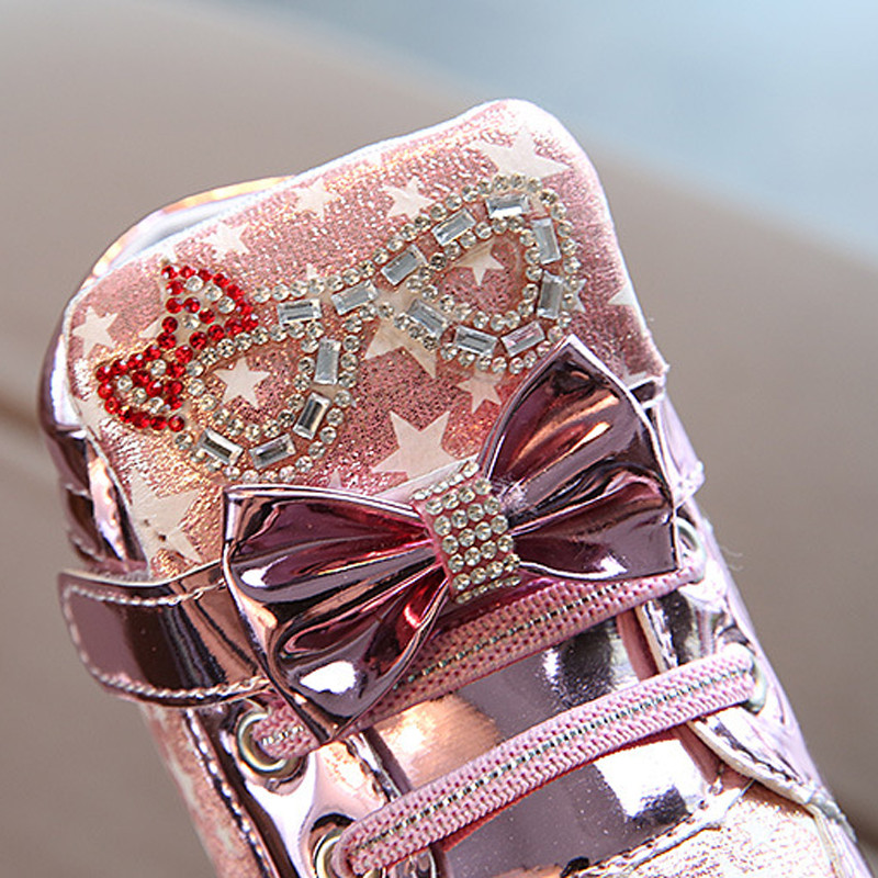 Veličina 21-30 Svjetleće tenisice Princess Girls Led čizme Dječje svjetleće cipele Sportske dječje ležerne cipele Dječje Led cipele