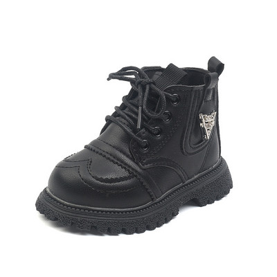 Mažiems vaikams Chelsea batai rudeniniai žiemai šilti stori medvilniniai batai berniukams mergaitėms maži odiniai medvilniniai sniego batai