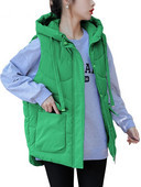 Γυναικείο βαμβακερό γιλέκο 2023 με κουκούλα Χειμερινό αμάνικο μπουφάν Γυναικείο ζεστό αντιανεμικό παχύ γιλέκο γιλέκο