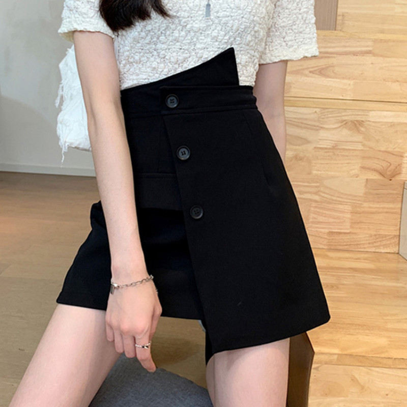 Ασύμμετρες Φούστες Γυναικείες Ψηλόμεση Κομψές Μασίφ ιαπωνικό στυλ All-match Office Lady Above-gnee Slim Άνοιξη Καλοκαίρι Faldas Νέα
