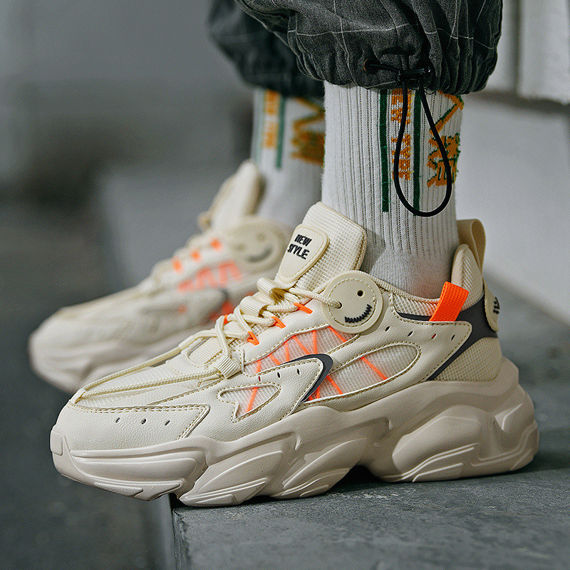 2023, de primăvară, cu șireturi, cu talpă groasă, pantofi casual pentru bărbați, la modă, în aer liber, anti-alunecare, pantofi solizi, confortabili, pentru bărbați