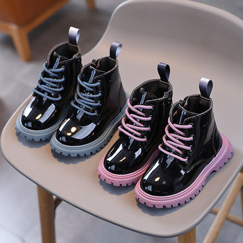 Висококачествени детски ботуши на платформа Цветни връзки за обувки Удобни ботуши за момичета за малко дете Пролет есен Детски обувки за момче F10064