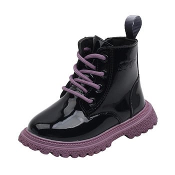 Висококачествени детски ботуши на платформа Цветни връзки за обувки Удобни ботуши за момичета за малко дете Пролет есен Детски обувки за момче F10064