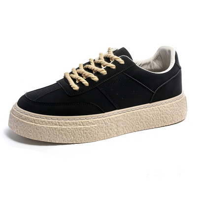 Muške vulkanizirane cipele S okruglim prstima Debeli donji dio Udobne Neklizajuće Prozračne Retro Niche Ležerne Trendy Sportske cipele za sve vrste