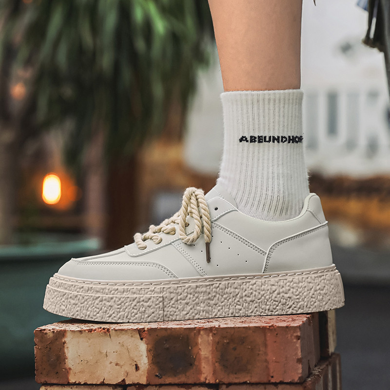 Muške vulkanizirane cipele S okruglim prstima Debeli donji dio Udobne Neklizajuće Prozračne Retro Niche Ležerne Trendy Sportske cipele za sve vrste