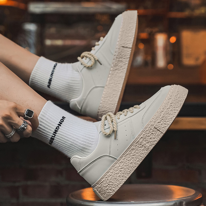 Muške vulkanizirane cipele S okruglim prstima Debeli donji dio Udobne Neklizajuće Prozračne Retro Niche Ležerne Trendy Sportske cipele za sve vrste