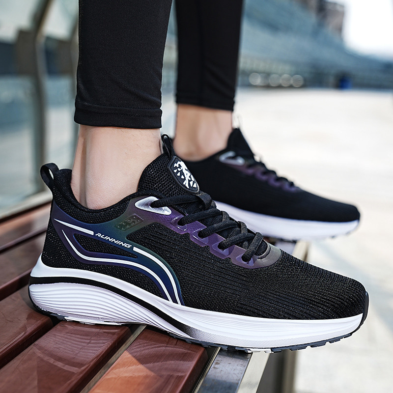 Pantofi pentru bărbați 2023, de primăvară, cu șireturi, cu talpă groasă, ocazional, în aer liber, anti-alunecare, confortabil, fund moale, respirabil, pantofi de sport pentru bărbați