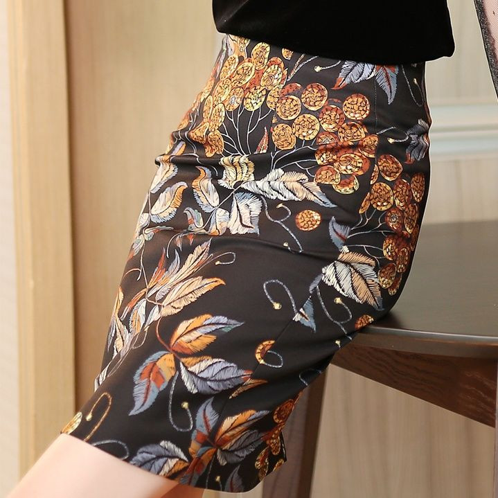 Ženske ljetne modne uske suknje visokog struka 2021., novi ženski paketi s otisnutim suknjama na bokovima, ženske kratke tanke suknje uz tijelo T27