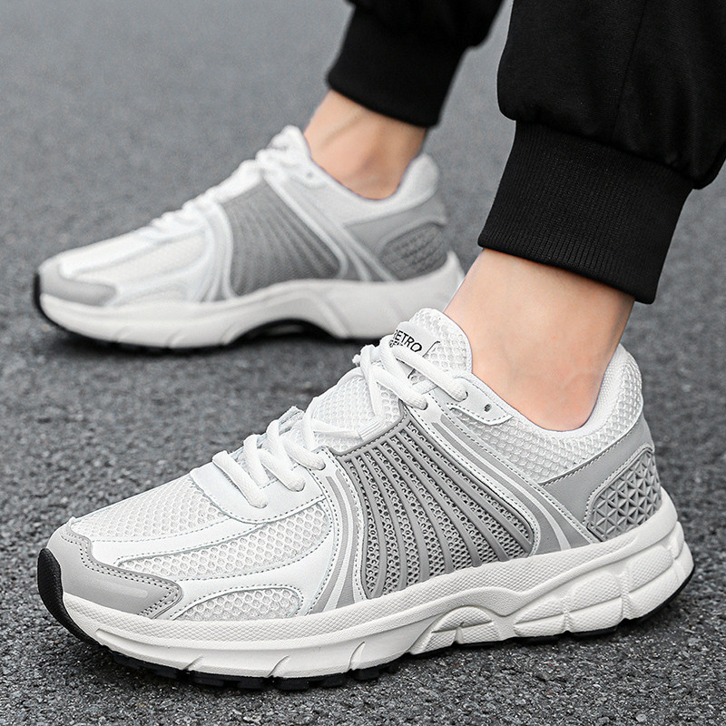 Pantofi pentru bărbați, platformă de primăvară, cu șireturi, ocazional, pantofi de alergare pentru bărbați, la modă, anti-alunecare, respirabil, confortabil, asortabil, superficial