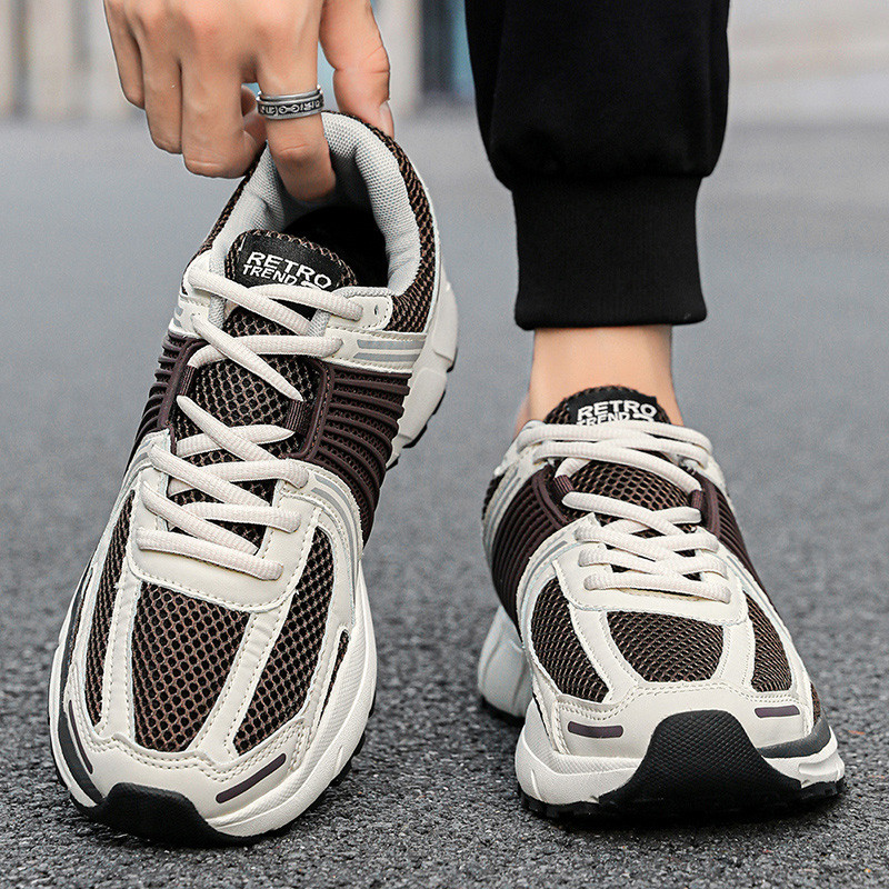 Pantofi pentru bărbați, platformă de primăvară, cu șireturi, ocazional, pantofi de alergare pentru bărbați, la modă, anti-alunecare, respirabil, confortabil, asortabil, superficial