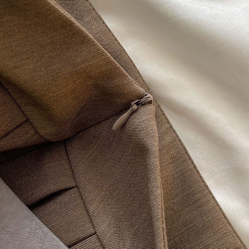 Kimotimo korėjiečių preppy stiliaus klostuotas mini sijonas moterims, 2023 m. rudens retro plonas diržas aukštu juosmeniu, universalus A formos Y2k sijonai, saldūs