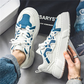 Cap rotund de primăvară, cu șireturi, fund plat, ocazional, confortabil, anti-alunecare, deodorant, modă, respirabil, versatil, pantofi vulcanizați pentru bărbați