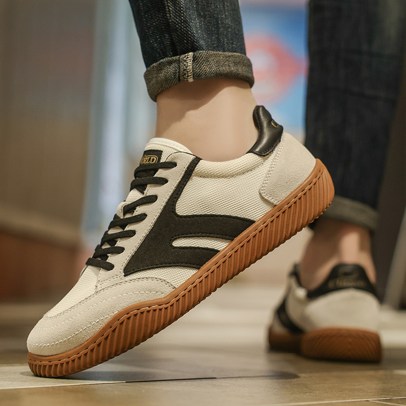 Nove proljetne i jesenske ravne muške cipele za slobodno vrijeme na vezanje za proljeće i jesen 2023., modne neklizajuće, udobne, mekane čvrste cipele za muškarce