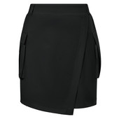 Fustă JS pentru femei, talie înaltă, sport moale, cu pantaloni scurți atașați, fustă cu lungime până la jumătatea coapsei, buzunar, respirabilă, pentru alergare yoga