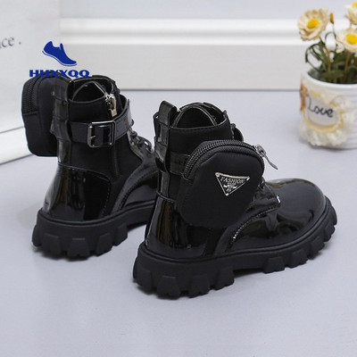 2022 m. nauji žieminiai vaikiški batai PU odos vandeniui atsparūs pliušiniai batai vaikiški sniego batai prekės ženklo mergaičių berniukų laisvalaikio batai madingi sportbačiai