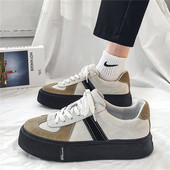 Pantofi casual pentru bărbați, piele PU, pantofi hip hop de stradă pentru bărbați, pantofi de mers cu skateboard, cu șireturi, pantofi sport în aer liber