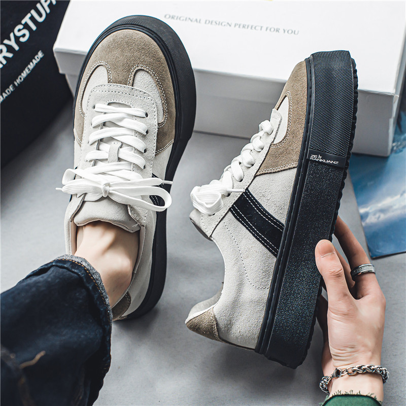 Pantofi casual pentru bărbați, piele PU, pantofi hip hop de stradă pentru bărbați, pantofi de mers cu skateboard, cu șireturi, pantofi sport în aer liber