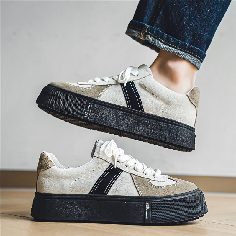 Pantofi casual pentru bărbați, piele PU, pantofi hip hop de stradă pentru bărbați, pantofi de mers cu skateboard, cu șireturi, pantofi sport în aer liber