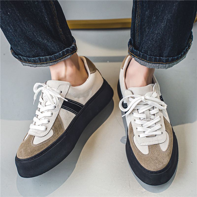 Pantofi casual pentru bărbați, piele PU, pantofi hip hop de stradă pentru bărbați, pantofi de mers cu skateboard, cu șireturi, pantofi sport în aer liber