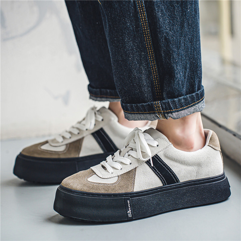 Pantofi casual pentru bărbați, piele PU, pantofi hip hop de stradă pentru bărbați, pantofi de mers cu skateboard, cu șireturi, pantofi sport în aer liber