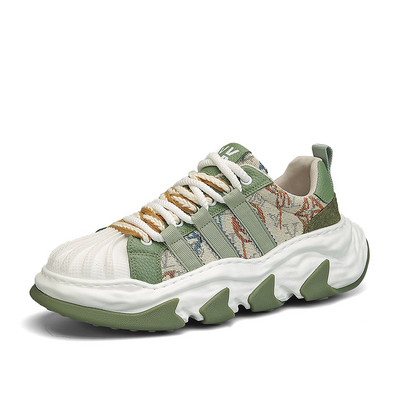 Proljetne ležerne muške platnene cipele s okruglim prstima na vezanje Modne neklizajuće udobne jednobojne cipele u trendu za muškarce