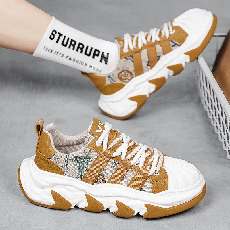 Proljetne ležerne muške platnene cipele s okruglim prstima na vezanje Modne neklizajuće udobne jednobojne cipele u trendu za muškarce