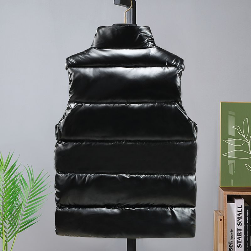 Pavasario rudens žiemos moteriškos liemenės be rankovių striukės Naujos 2023 m. Korėjos auksinės mados medvilnės paminkštintos pūkinės liemenės laisva šilta liemenė